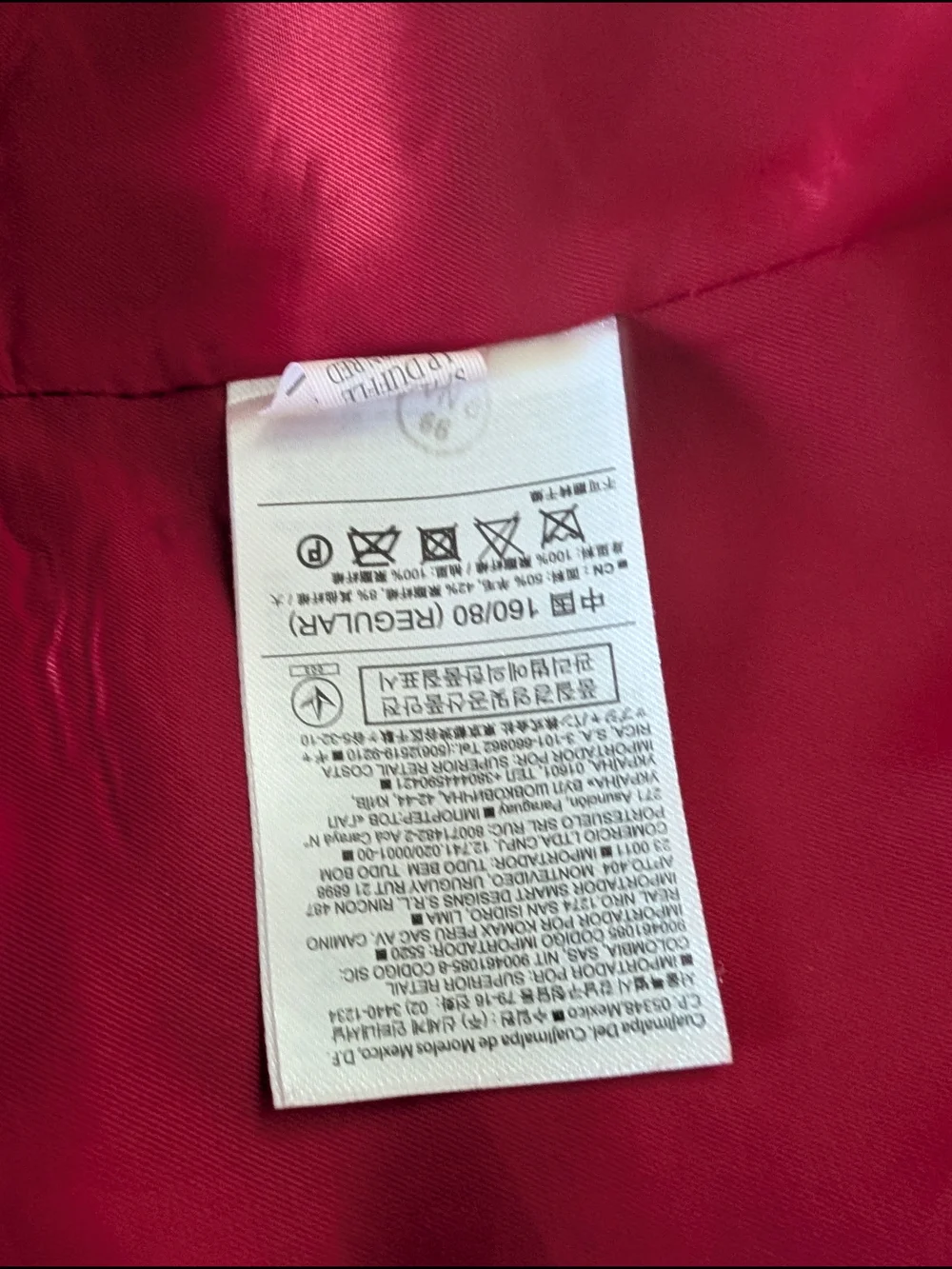 Gap Kids Red Wool-Blend Duffle Coat XXL Toggle Hooded Jacket